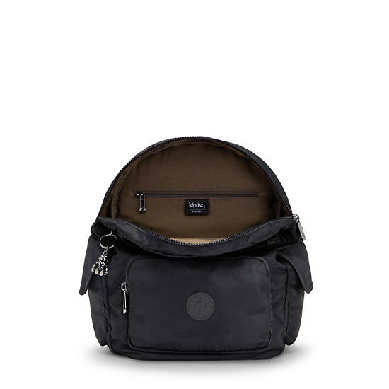 Kipling City Pack Small Klassieke Rugzak Zwart Camo | BE 1500YX